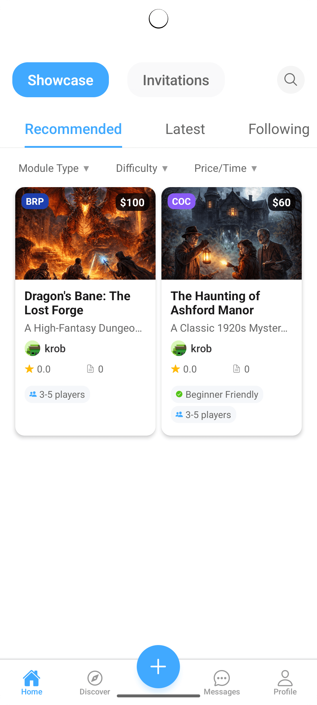 TRPGHub - TRPG Session Management tool